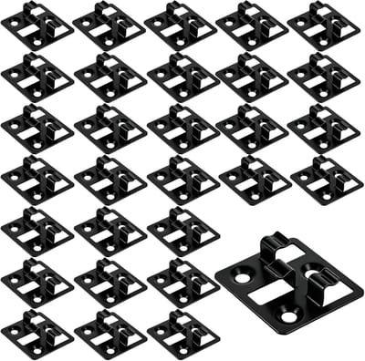 Bevestigingsclips voor WPC planken - 100 stuks roestvrij staal, composiet terrasclips, verborgen afstandhouders voor terrasbevestiging met 3 mm spleet en 7 mm hoogte (zwart)