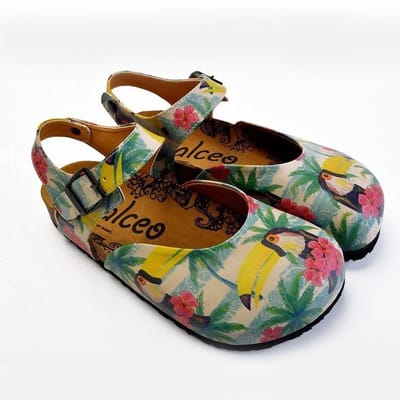 Goby – Tropical Toucan Dames Clogs – Vegan – Handmade – Maat 42