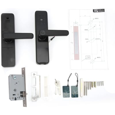 Serrure de porte à empreinte digitale, volume réglable, conception flexible, serrure intelligente par mot de passe pour bureau gray