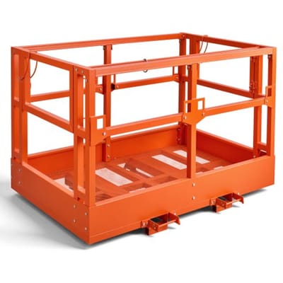 VEVOR heftruckplatform 1817x1220 mm, 907,18 kg. Robuuste werkbak van koolstofstaal, veiligheidsbak met vorkopeningen van 160x60 mm en borgpen. Heftruckwerkplatform voor werken op hoogte.