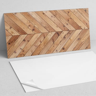 Coloray Wandpanelen Zelfklevend - Diagonaal bordpatroon PVC Wandpaneel - 100 cm x 50 cm - Bruin Wandbekleding Zelfklevend - 1 stuk - Texturen Wandpanelen Zelfklevend - Wandbord Keuken - Wandpaneel Badkamer