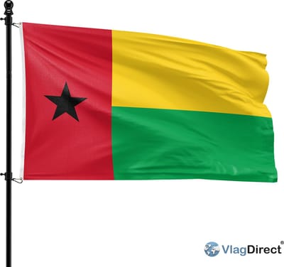 VlagDirect - Guinee-Bissause vlag - Guinee-Bissau flag - 90 x 150 cm