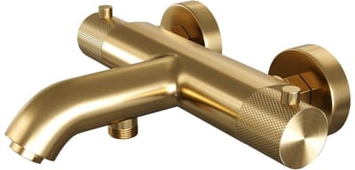 Brauer Gold Carving - Opbouw Baddouche Thermostaatkraan - Goud Geborsteld PVD