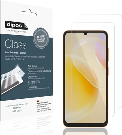 dipos – 2x Pantserfolie geschikt voor Hotwav A26 Ultra | 9H Screenprotector