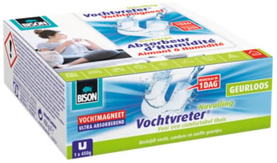 Bison - Vochtvreter Vochtmagneet Neutraal - 6 x 450 gr - Voordeelverpakking