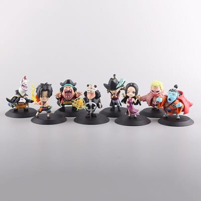 Figurines Anime One Piece Modèles Poupées Jouets Mignon Luffy Oka Shichibukai Ace Boa Hancock Jinbe Jouets de Collection gray