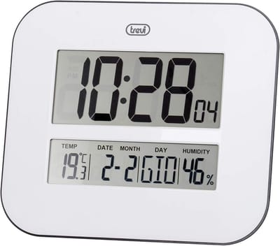 Weerstation Wandklok - Klok met weer - Tijd en weer - Digitale display - 25 x 25 cm - Zwart