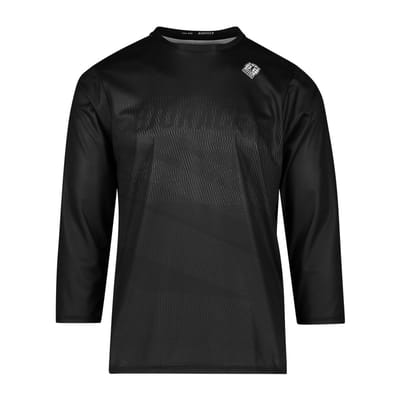 BIORACER Off-Road - Fietsshirt Tussenseizoen - Heren - Zwart - Driekwart Mouw - Ademend & Duurzaam - Maat XS