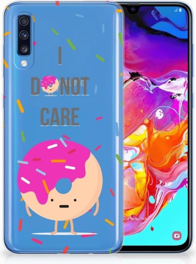 Samsung Galaxy A70 Siliconen Case Donut Roze