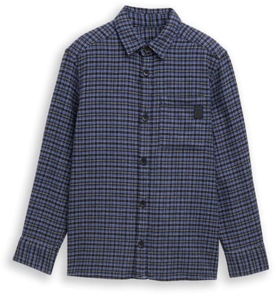 Tom Tailor - Oversized overhemd met ruitjesmotief - Maat 176 - black purple mini check design