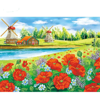 5D DIY Diamond Painting Tuin Borduurwerk Mozaïek Kruissteek Strass Decoratie 20X30CM blue