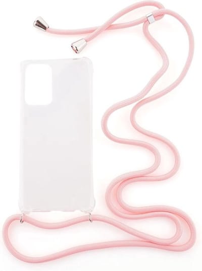 Shop4 - Geschikt voor Samsung Galaxy A52 Hoesje - Zachte Back Case met Koord Roze