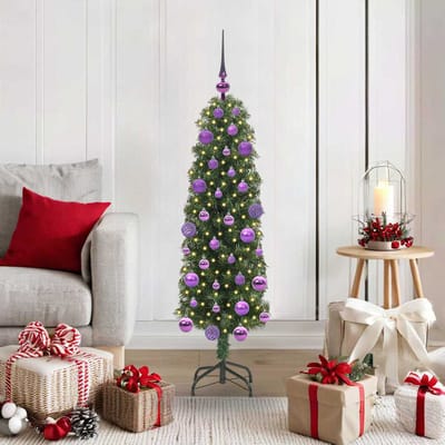 vidaXL - Kunstkerstboom - Groen - 120 - cm - PVC - en - Staal - en - Kunststof