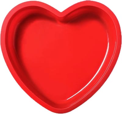 WiseGoods Premium Siliconen Mal Hart - Silicone Mallen - Valentijn Bakvorm Cake - Bakvormen Taart - Bakken & Koken - Cadeau - Rood
