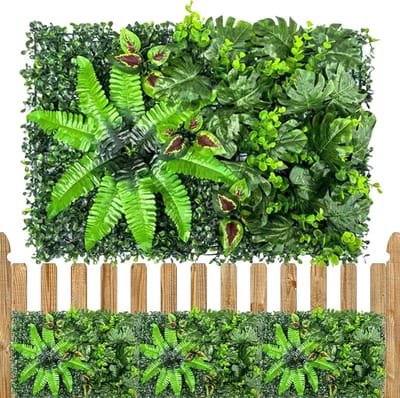Kunstgras Paneel - Groene Wand - Decoratie Verbetering - UV Bestendig - 43 x 30 cm - Groen