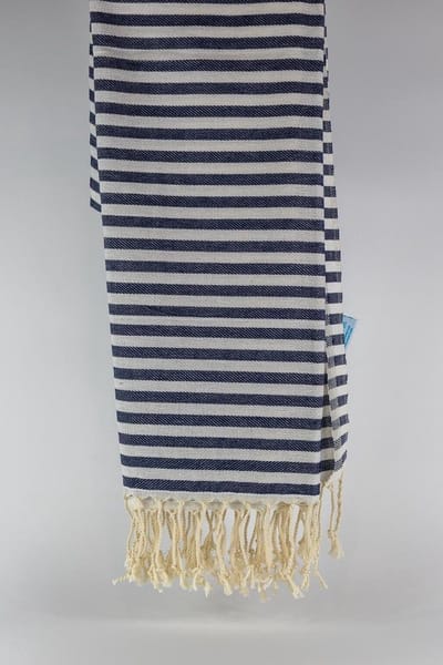 Knidos – Turkse hamamdoek – 100x180 cm – katoen – licht & sneldrogend – donkerblauw