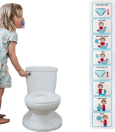Beloningsbord Leren Netheid - Hygiëne Poster - Zindelijkheidstraining - Zelfklevend Ontwerp - 10 x 51 cm - Blauw