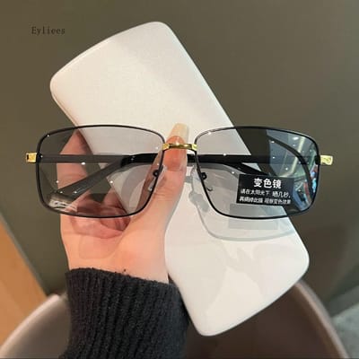 Nieuwe, unieke zonnebrillen met klein montuur voor mannen en vrouwen, hoogwaardige steampunk-stijl, UV-bescherming en sterke lichtbescherming tijdens het autorijden. gray