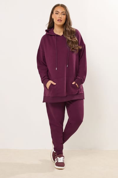 Yours Bordeauxrode Hoodie Met Zak Aan De Voorkant Size 44