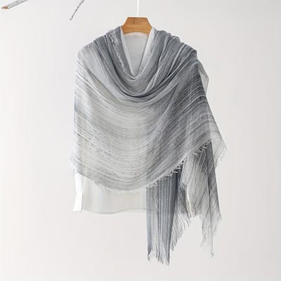 Tie-Dye Katoenen Sjaals Sjaals Moslim Hijab Voor Vrouwen Kreukel Geplooide Hijab Hoofddoek Wikkels Femme Foulard Stola's Hoofdband Bufanda gray