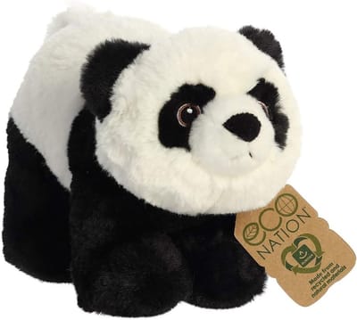 Knuffelbeer Panda Groot Zacht Pluche Speelgoed van Gerecycled Materiaal