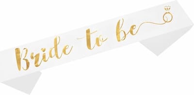 Go Go Gadget - Bride to be - Vrijgezellenfeest - Sjerp - Team Bride - 1 stuk - Wit met Gouden letters