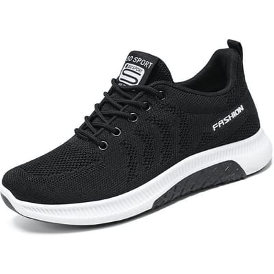 Sneaker Dames Lente en Herfst Nieuwe Damesschoenen Zachte Zool Ademend Casual Schoenen voor Dames 41 black
