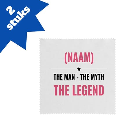 Akyol - the man the myth the legend met je eigen naam brillendoekjes - Legendary - iemand die een legend is - de man - myth - mythe - legendarisch - verjaardagscadeau - verjaardag - cadeau - kado - geschenk - gift - 17,8 bij 17,8 cm - 2 stuks