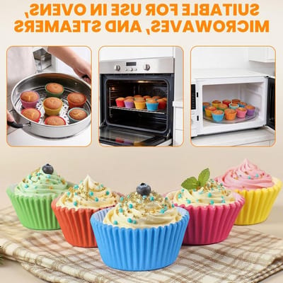 Mini Muffin Bakvormpjes van Papier - 500 Stuks - Ideaal voor Muffins, Cupcakes en Chocolade Desserts (3.5 cm)