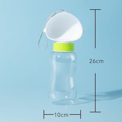 Tasse à eau pour animaux de compagnie  Tasse de voyage  Bouilloire de voyage portable d'extérieur  Fontaine à boire pour chien  Bouteille d'eau pour chat Fournitures 10*26cm white
