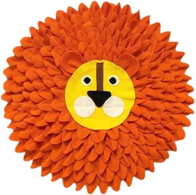 Snuffelmat voor hond en kat - Anti schrok snuffel en speelmat - Hondenspeelgoed - Kattenspeelgoed - Brokjes - Eten - Puppyspeelgoed - Gedrag - Intelligentie - Spelen - Eten - Trainingsmat - Leeuw - 45 centimeter