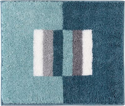 Casilin Badmat Antislip Elba - 50x60cm - Rechthoekig - Waterabsorberende Douchemat - Wasbaar en Sneldrogend - Acryl - Ocean, Blauw