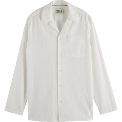 Scotch & Soda Cotton Voile Regular Fit Shirt Swan Size: S | Formal Shirts Outlet | Heren | Wit