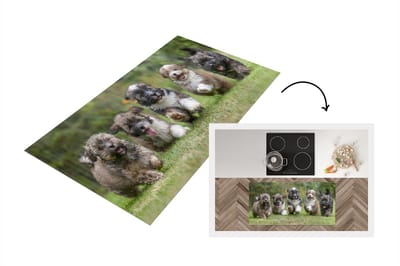 Keukenloper - Loper keuken - Puppy's - Honden - Dieren - 120x60 cm - Keukenloper vinyl