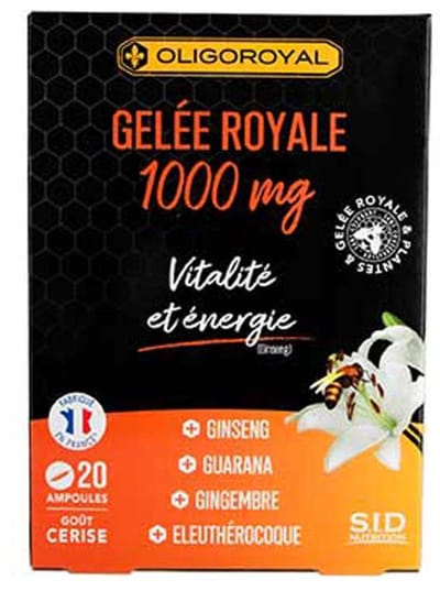 S.I.D Nutrition Oligoroyal Royal Jelly 1000 mg Vitaliteit en Energie 20 Flacons