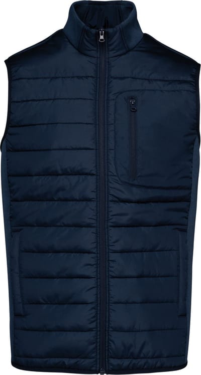 Kariban Herenbodywarmer in twee stoffen K6170 - Mid Navy / Midnight Navy Heather - 3XL