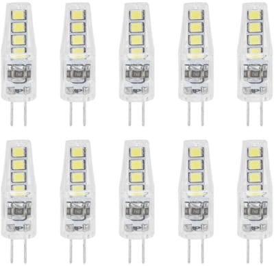 lamp-10 G4 8LED-lampen, 2835 LED-chip, 2W, 360 graden draaibaar, PC-lamp, geschikt voor thuis en op kantoor, 220V, wit licht.