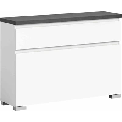 Shoelove schoenenkast wit NB grijs NB - 27x95x67cm