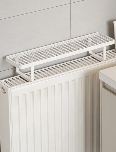 Radiatorplank - Kachelafdekking - Extra Opbergruimte - Installatie Zonder Boren - 35x15cm - Natuurlijk