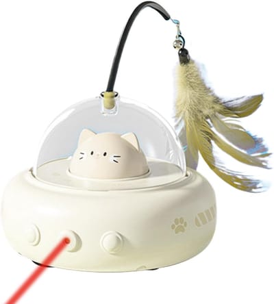 longziming -Interactiviteit Katzenspeeltuig - Intelligent Kat Speelgoed - Automatisch En Willekeurig Bewegend - 1 Stuk - Voor Indoor Katteneigenaren - Melk koffiekleur