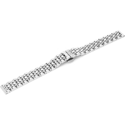 Vervangingsband voor horlogeband van roestvrij staal met vlindersluiting, verstelbare lengte 12mm/0.47in white