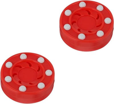 Hockeypuck Set - Roller Puck - Sport Training - Glad Oppervlak - 2 Stuks - Rood