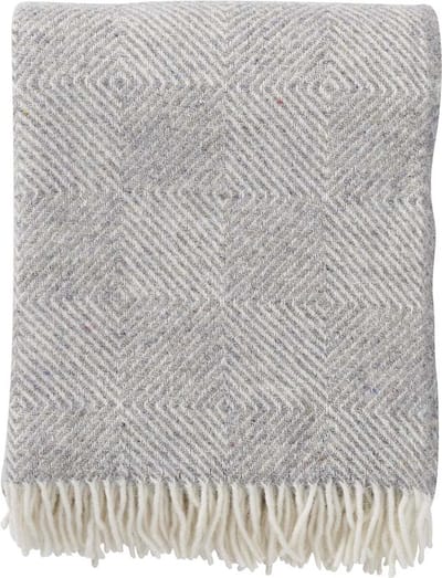 Klippan wollen plaid -  Gooseye - grey - 130x200cm