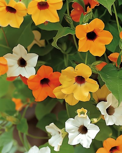 2 sets - Suzanne Met De Mooie Ogen Zaden Thunbergia Alata Eenjarig Kleurenmengsel