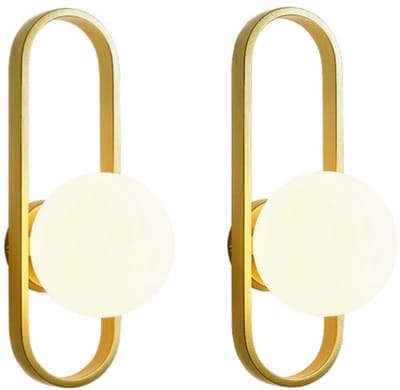 2 Stuks Wandlamp Moderne Slaapkamer E27 Wandlampen voor Woonkamer Keuken Goud