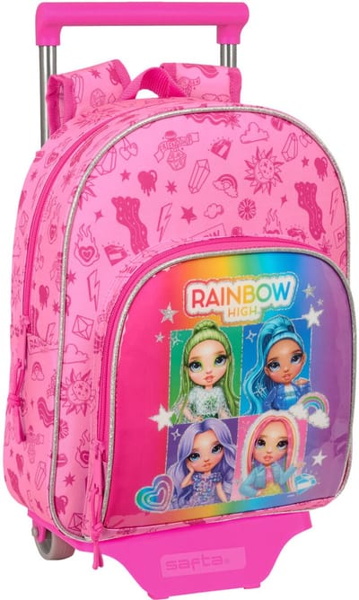 Schoolrugzak met Wielen Rainbow High Shine Multicolour 28 x 34 x 10 cm