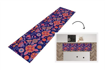 Keukenloper - Loper keuken - Vlinder - Bloemen - Patronen - 200x50 cm - Keukenloper vinyl