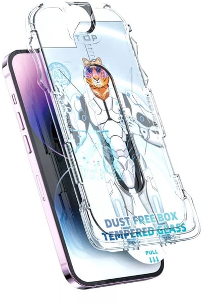 Premium Screenprotector - Magic Glass Box - Installatie met tool - Stofvrije installatie - Tempered Glass - Gehard glas Geschikt voor: iPhone 16 Pro Max