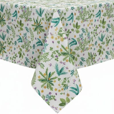 Protecttable - Rond Tafelzeil Wilde Kruiden ⌀138cm - Tafelkleed Afwasbaar - Kunststof