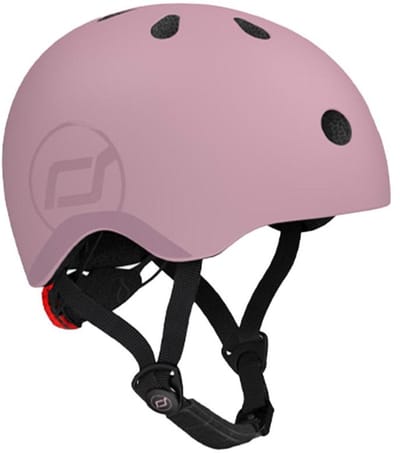 Scoot & Ride Helmet – Kinderhelm – S 51-55 cm – LED achterlicht – magnetische sluiting – verstelbaar – Wildberry